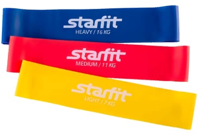 Фитнес-резинки Starfit ES-203 латекс, комплект, 3 шт