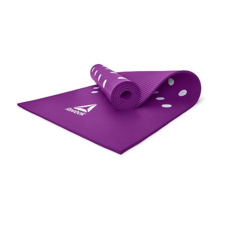 Тренировочный коврик (фитнес-мат) пурпурный Reebok Белые Пятна RAMT-12235PL