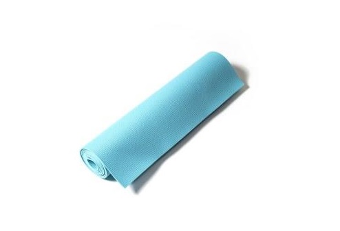 Тренировочный коврик (мат) для фитнеса тонкий Love (голубой) RAMT-11024BLL
