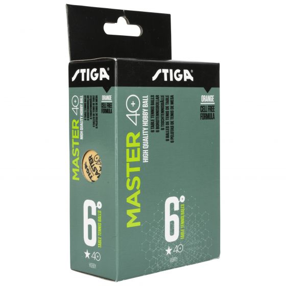 Теннисные пластиковые мячи Stiga Master ABS 40+ мм ( оранж.)