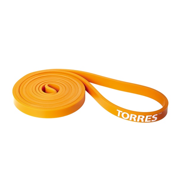 Эспандер "TORRES латексная петля" арт. AL0046, длина 208 см, шир.1,3 см, сопротивление 15 кг,оранж.