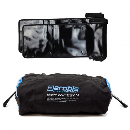 Мешок-отягощение для воды AEROBIS blackPack ESY ( размер S, емкость 10 литров и 1 мешок для песка, черный/синий ) 