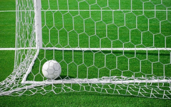 Сетки футбольные (2 шт) нить 6 мм ПП белая, шестигранные ячейки, длина 7,5 м, высота 2,5 м, глубина: верх 2 м, низ 2 м