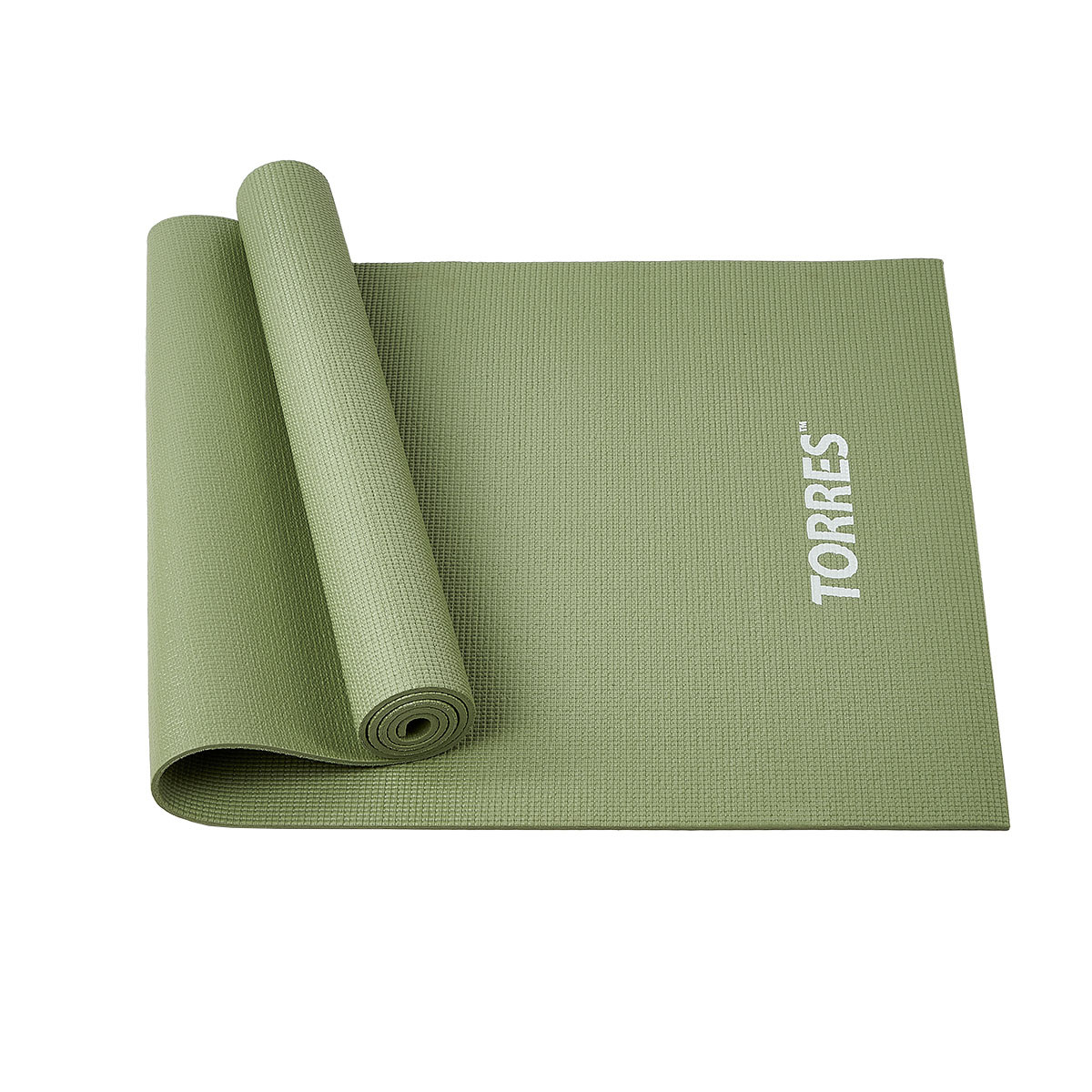 Коврик для йоги "TORRES Relax 6" арт.YL12236M, PVC 6 мм, нескользящее покрытие, оливковый