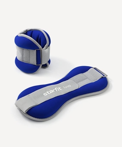 Утяжелители универсальные Starfit WT-502, 1 кг, синий/серый