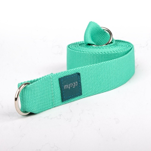 Ремень для йоги 180 см MYGA Yoga Belt and Sling 2 in 1 180 см, бирюзовый