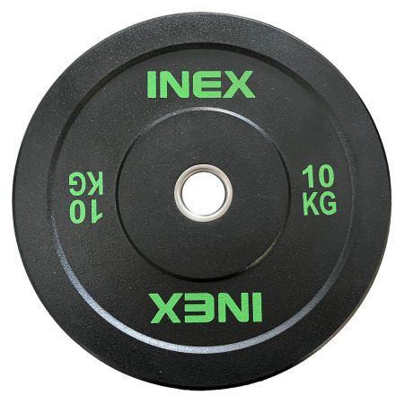 Бампированный диск INEX Hi-Temp 10 кг, черный/зеленый