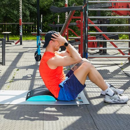 Мат для пресса LIVEPRO AB Mat черный/синий (доп. подушка)