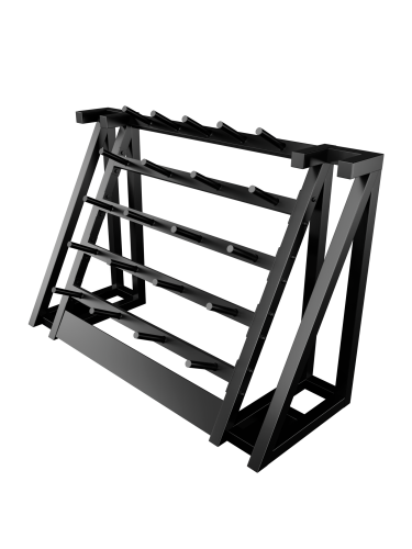 Стойка для хранения штанг для аэробики (бодипампов) BRONZE GYM 190х55х128,на 20 шт.