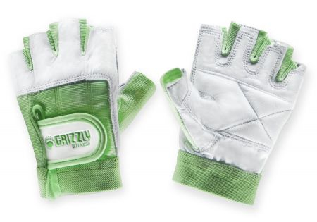 Атлетические перчатки GRIZZLY Leather Padded Weight Training Gloves размер XS, кожа/нейлон, белый/желтый