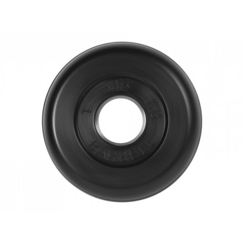 Диск обрезиненный "Стандарт" 1 кг MB BARBELL MB-PltB26-1