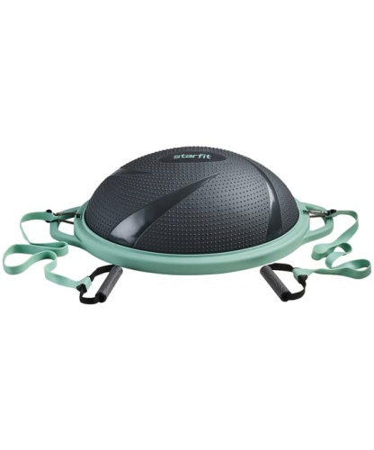 Полусфера Starfit "BOSU" GB-503 с эспандерами, с насосом, серый/зеленый