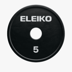 Диск ELEIKO для фитнеса 5кг обрезиненный, черный