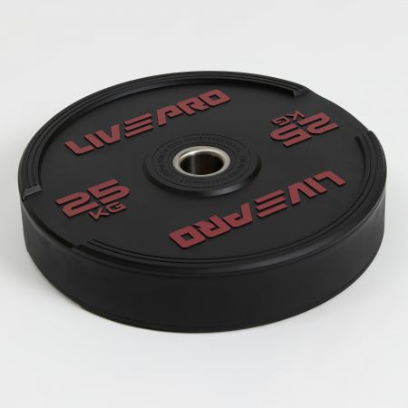 Бампированный диск LIVEPRO Rubber Bumper Plate 5 кг, черный/белый