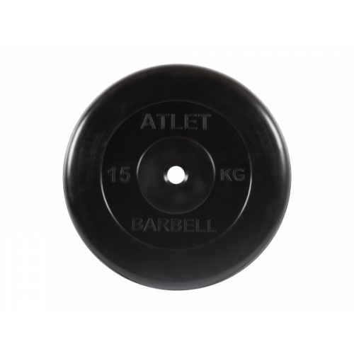 Диск обрезиненный Atlet, 15 кг MB BARBELL MB-AtletB31-15