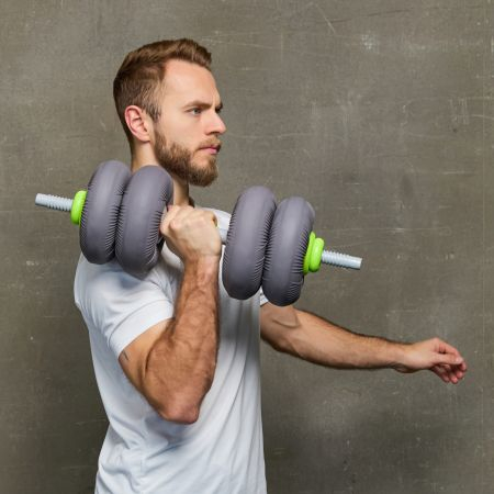 Мягкая гантель LIVEPRO Soft Dumbbell 20 кг, серый/красный