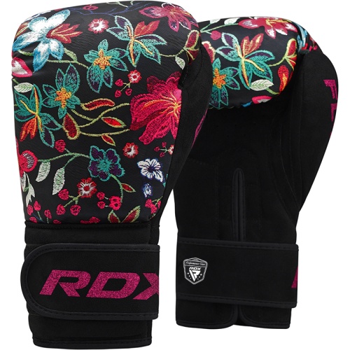Тренировочные женские перчатки RDX FL-3 8 oz, цветочный