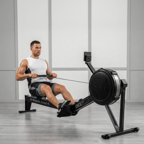 Гребной тренажер UNIX Fit PRO Air Magnetic Rower-X Black