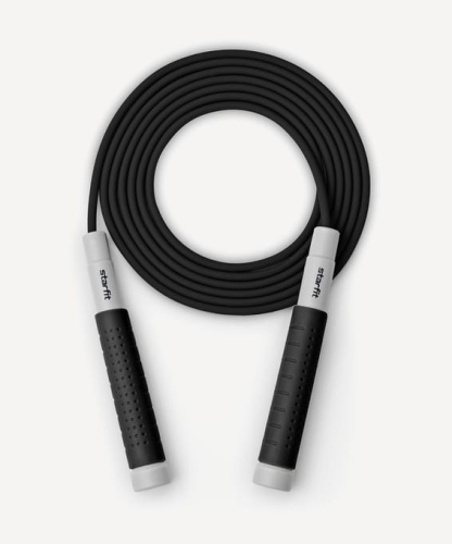 Скакалка Starfit RP-401, c силиконовыми ручками, 3 м, черный
