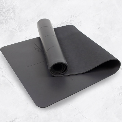 Коврик для йоги MYGA Alignment Mat XL 205 х 70 х 0,6 см, серый