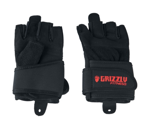 Атлетические перчатки GRIZZLY Fitness Power Training 8751-04 размер XL, замша, черный