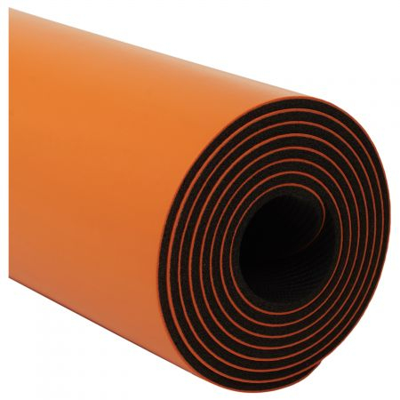 Коврик для йоги INEX Yoga PU Mat полиуретан c гравировкой 185 x 68 x 0,4 см, оранжевый