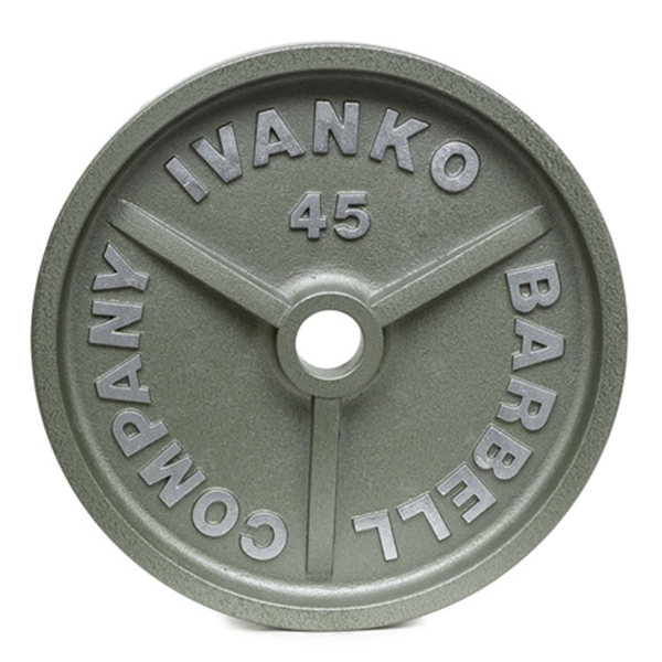 Олимпийский шлифованный диск IVANKO OM 10 кг, серый