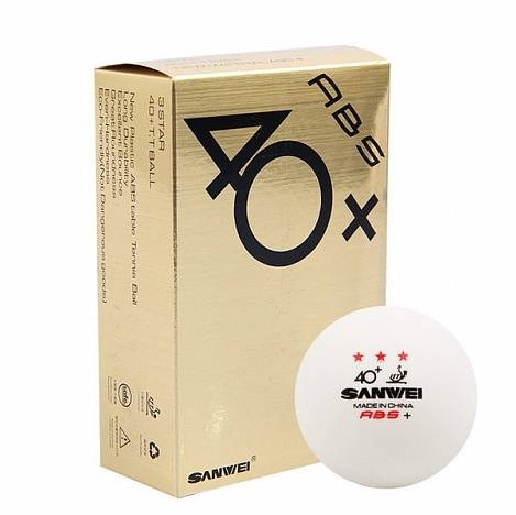 Мячи для настольного тенниса Sanwei ABS 40+ З* (6 шт.)