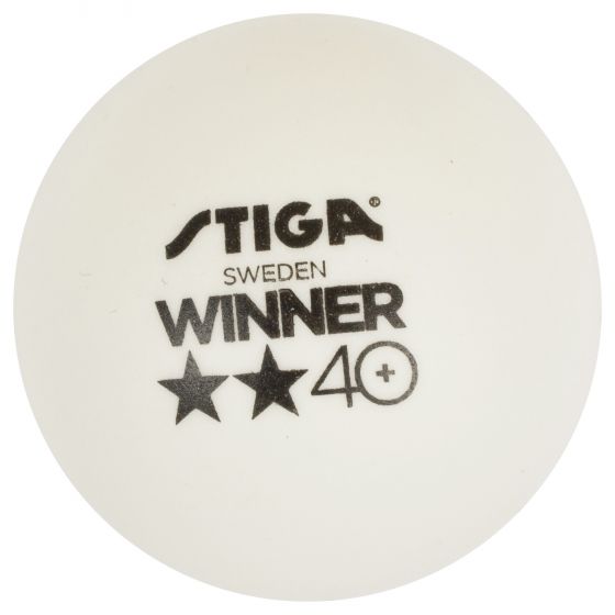 Теннисные пластиковые мячи Stiga Winner ABS 40+ мм (белые)