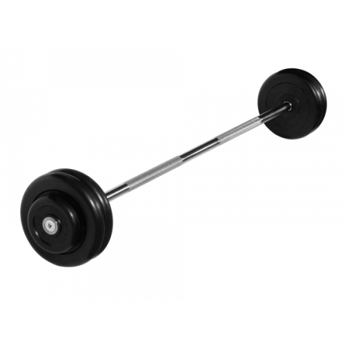 Штанга неразборная с черными дисками. MB BARBELL MB-BarMW-B27,5