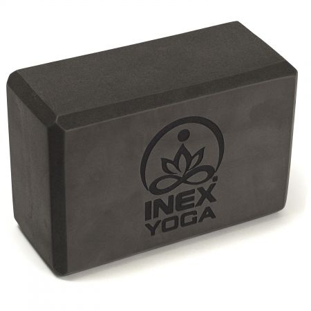 Блок для йоги INEX Yoga Block EVA 4" 23 x 15 x 10 см, темно-серый с рисунком, NEW