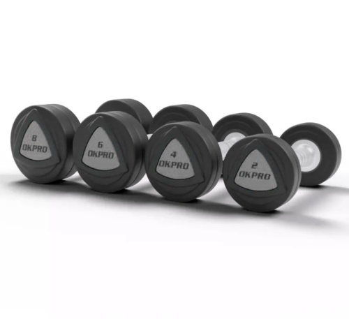 Набор полиуретановых гантелей от 42 до 50 кг (шаг 2 кг) OKPRO