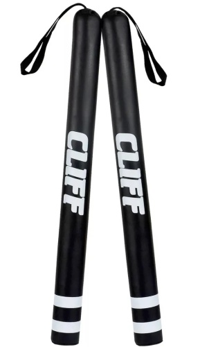Тренерские палки 2 шт., черные, искусственная кожа, 60 см d-5 см