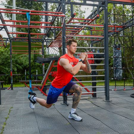 Функциональные петли LIVEPRO Suspension Trainer черный/синий, усиленный карабин