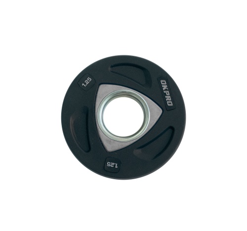 Диск олимпийский полиуретановый 1,25 кг OKPRO серый лого