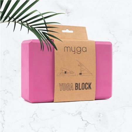 Блок для йоги MYGA Foam Yoga Block 23 х 14,5 х 7,7 см, черный
