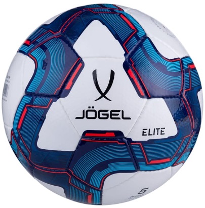 Мяч футбольный Jogel Elite №5, белый/синий/красный