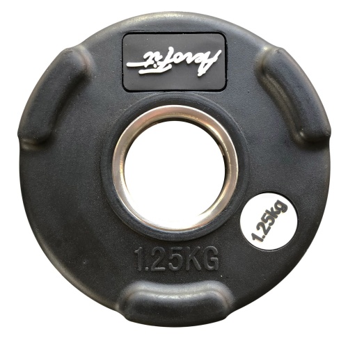 AFPLB1.25 Олимпийский обрезиненный диск AeroFit 1.25 кг, черный матовый.