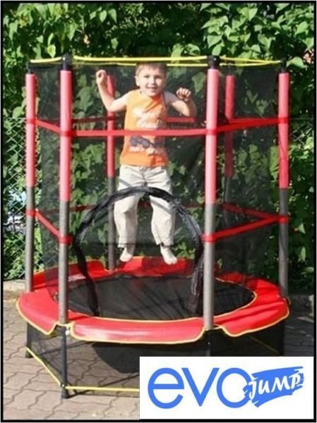 EVO JUMP 4,5ft (140 см) Батут с внутренней сеткой, диаметр 4,5ft (140см) + нижняя сеть