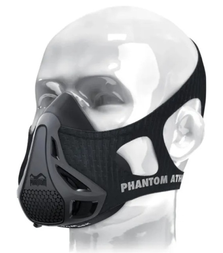 Тренировочная маска для бега phantom training mask/черная/размер L