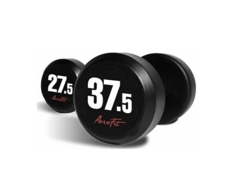 AFDB27.5-37.5 Набор обрезиненных гантелей AeroFit, 27.5-37.5 кг - 5 пар, шаг 2,5 кг