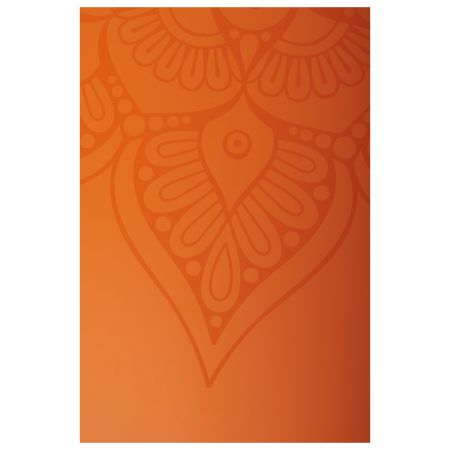 Коврик для йоги INEX Yoga PU Mat полиуретан c гравировкой 185 x 68 x 0,4 см, оранжевый