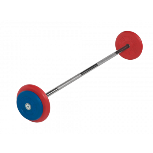 Штанга неразборная с цветными дисками, 25 мм, 20 кг MB BARBELL MB-BarMW-C20
