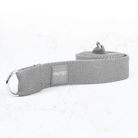 Ремень для йоги 180 см MYGA Yoga Belt and Sling 2 in 1 180 см, серый