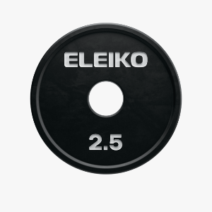 Диск ELEIKO для фитнеса 2.5кг обрезиненный, черный