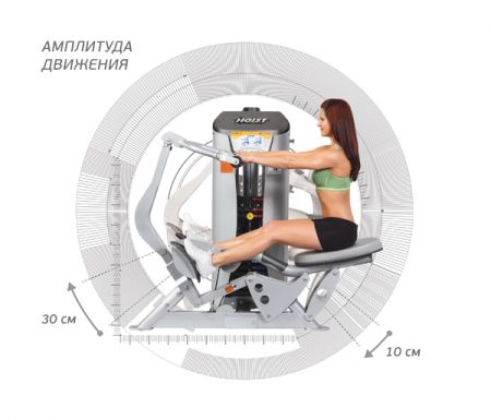 Гребная тяга сидя HOIST ROC-IT RS-1203 матовый черный
