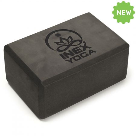 Блок для йоги INEX Yoga Block EVA 4" 23 x 15 x 10 см, темно-серый с рисунком, NEW