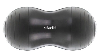 Фитбол Starfit GB-802 Арахис, 50х100 см, 1200 гр. без насоса, темно-серый, антивзрыв