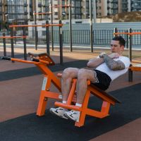 Fix-1709 Уличный тренажер Скамья для пресса + гиперэкстензия Zavodsporta