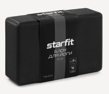 Блок для йоги Starfit YB-200 EVA, черный